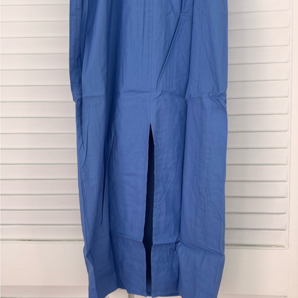 NWOT Reformation Stormi Bustier Midi / Maxi Dress in Dusk Light Blue - Picture 9 of 12